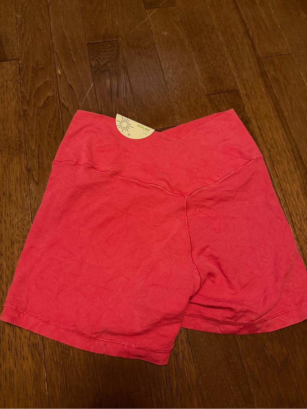 aerie V-Waist Pink Bike Shorts NWT